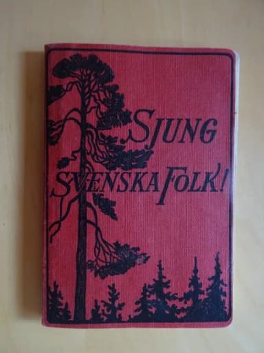 Laulukirja ruotsalaisia kansanlauluja vuodelta 1956