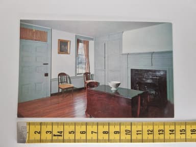 Postcard of the dining room in the Ironmaster's house