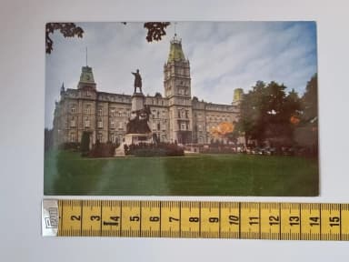 Postcard of Quebec Parliament Building in Canada