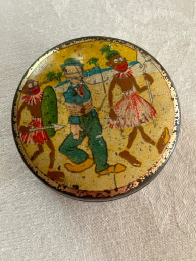 Vintage metal tin from Påels Choklad 1930s