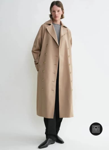 Gabardina beige Totême talla 32