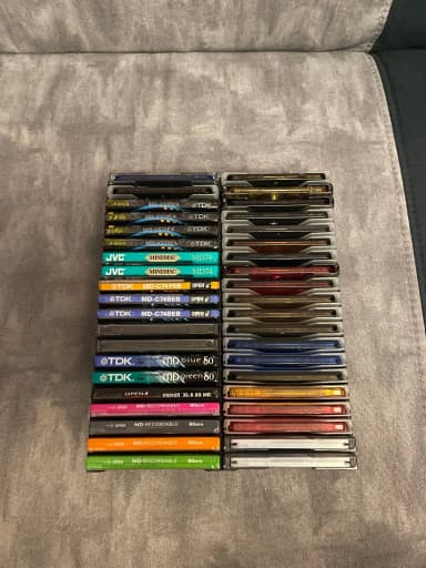 40er Pack MiniDisc-Scheiben von TDK, JVC und Maxell