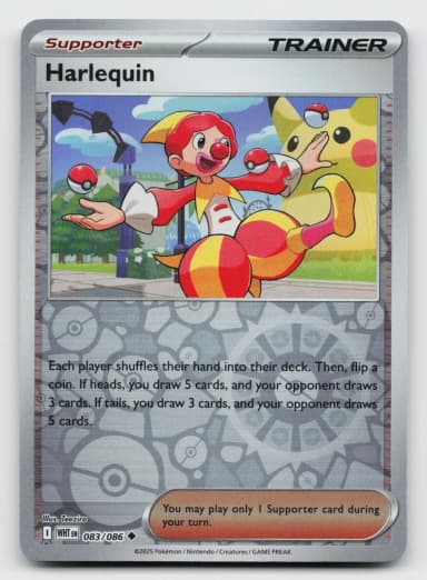 Harlequin 083/086 Reverse Holo White Flare Uncommon Karte