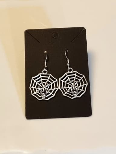 Spider-shaped hanging earrings