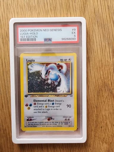 Lugia 9/111 Neo Genesis Pokemon-kortti 1. painos PSA 5