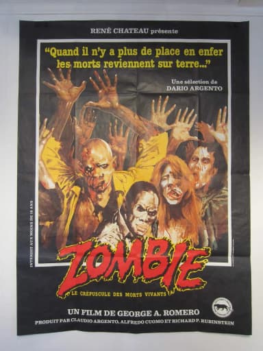 French vintage movie poster Dawn of the Dead / Zombie