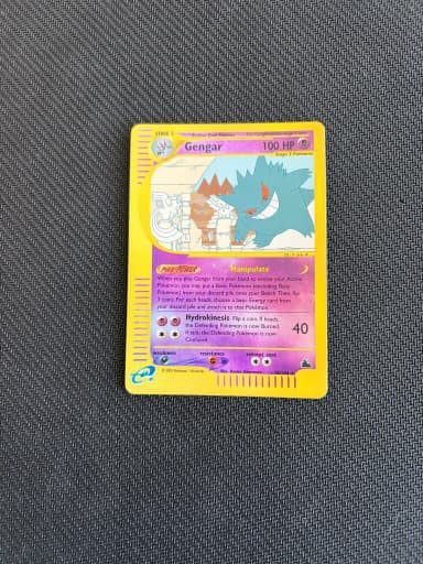 Gengar 10/144 käänteinen holo Skyridge Pokemon-kortti lähes uudenveroinen