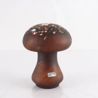 Monica Backström colored art glass mushroom from Boda