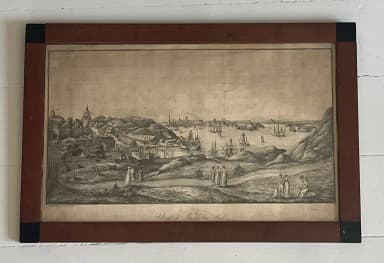 Antique copper engraving by JF Johan Fredrik Martin from the 1800s