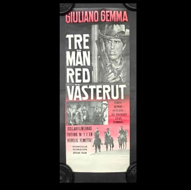 Póster original de 'Three Men Ride West' spaghetti western 1967