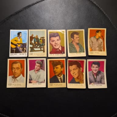 Lote de 50 tarjetas de estrellas de cine