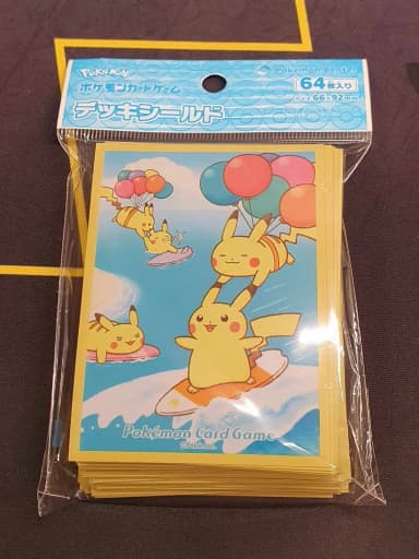 Surfing Pikachu card sleeves from Pokémon Center Japan