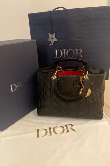 Christian Dior Lady Dior Tasche mit Echtheitszertifikat