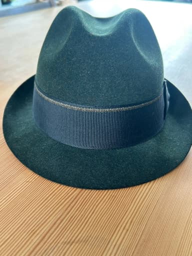Hückel dark green vintage hat size 58