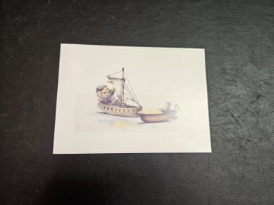 Postikortti Sailing II, Lasse Åberg, Åbergsin museo