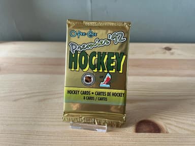 Ungeöffnetes Paket 1991-92 O-Pee-Chee Premier Hockey Sammelkarten