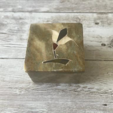 Small marble and alabaster box