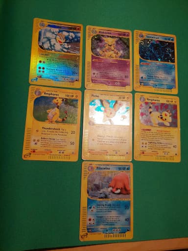 Vintage Pokémon e-reader holo-kortit vanhemmasta kokoelmasta