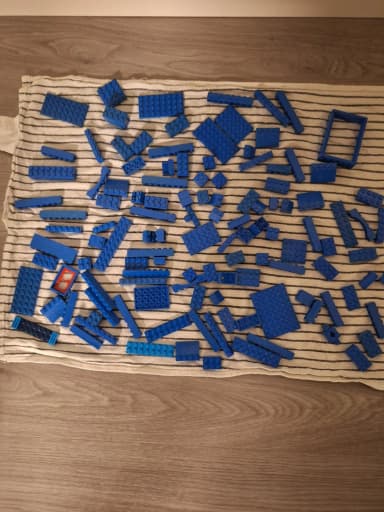 Blue LEGO pieces set available