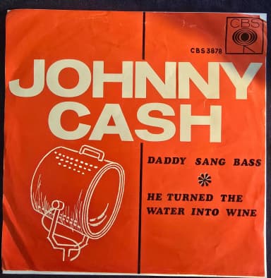Johnny Cash 7-Zoll-Singles von 1968 mit Daddy Sang Bass