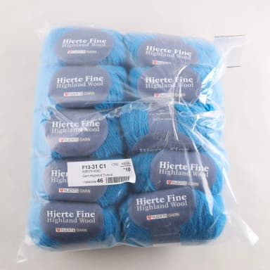 Highland Wool Garn in Blau, 100% Wolle, 40 Gramm