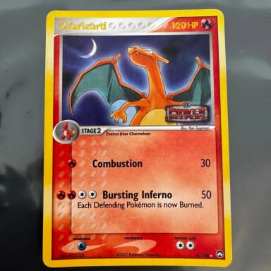 Charizard 6/108 stamped reverse holo card from EX Power Keepers