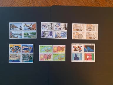Mint condition Swedish 4-block stamps available