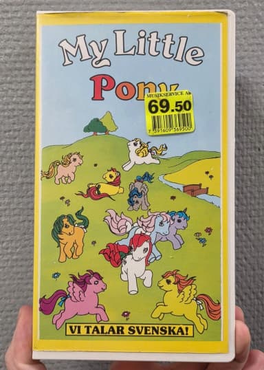 Cinta VHS My Little Pony 1986 disponible en Suecia
