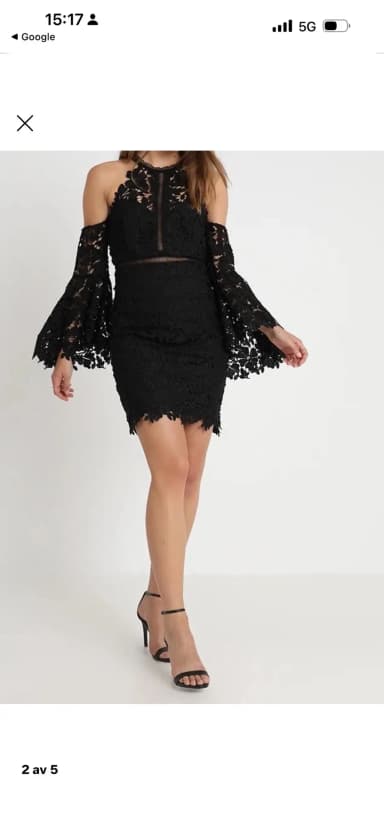 Bardot musta mekko koko EUR 40