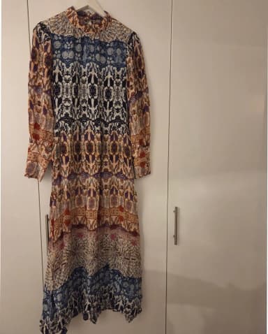 Vestido maxi estampado Lindex talla S