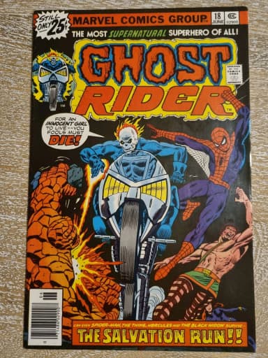 Ghost Rider comic issue 18 from 1976 in unread condition