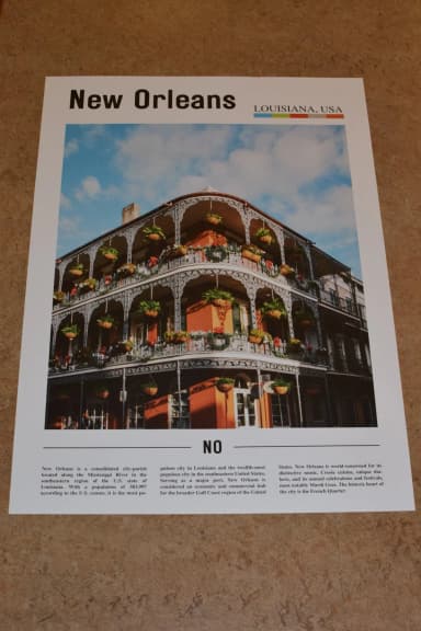 New Orleans poster 50 x 70 cm available