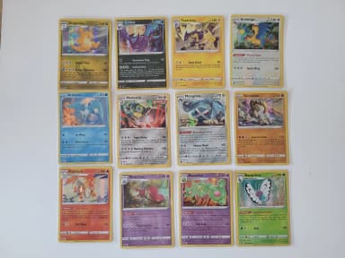 12 holo Pokémon cards from Silver Tempest and Fusion Strike