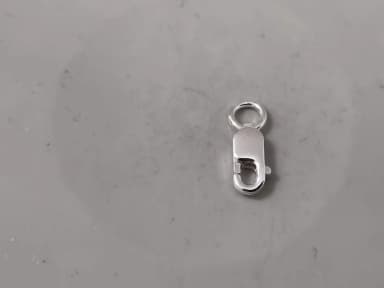 Echtes Silber 925 Klauenverschluss mit Karabiner, 0,28 Gramm