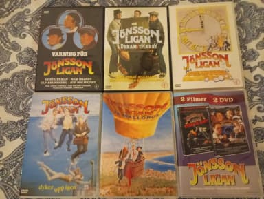 Jönssonligan DVD-kokoelma, 7 elokuvaa, erittäin hyvässä kunnossa