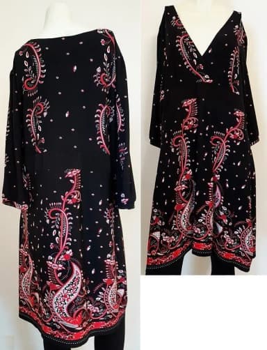 KappAhl Paisley langes Kleid im Boho-Vintage-Stil