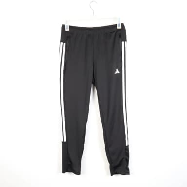 Pantalones de entrenamiento Adidas negros con franjas blancas talla L para hombr