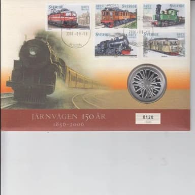 200 kr silver coin letter SJ 150 years 2005 27g 925 silver