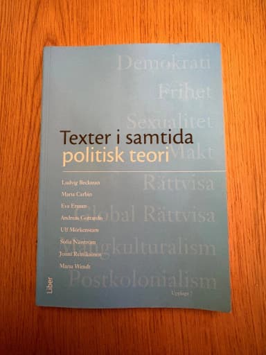 Tekstejä nykyaikaisesta poliittisesta teoriasta, 2. painos, toim. Ludvig Beckman