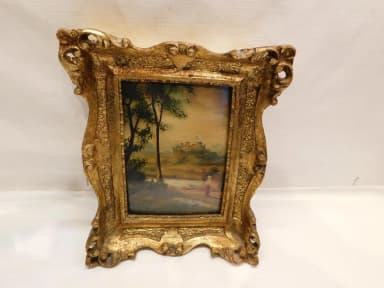 Miniature oil painting by Bary from around the 1700s