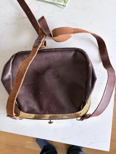 Brown leather conductor's bag for sale