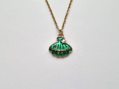 Green shell necklace available