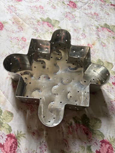 Klassische sternförmige Eierkäseform aus Bohuslän-Metall