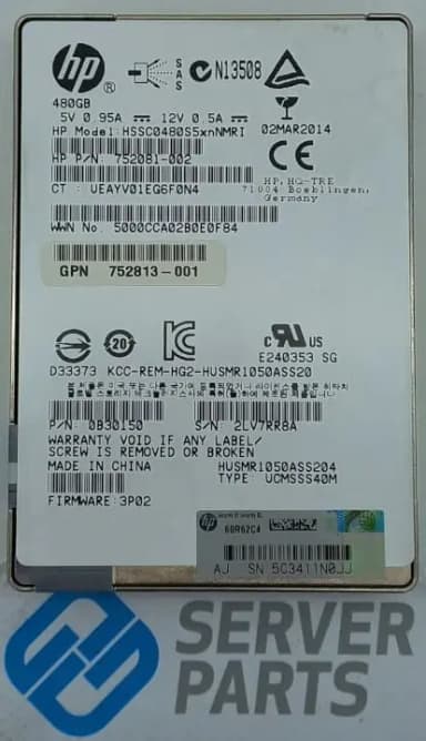 HP 480GB 2,5" SAS 6G SSD ohne Halterung