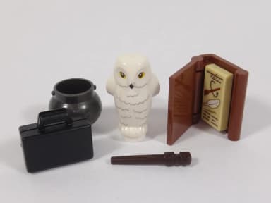 Hedwig Uggla Buch, Zauberstab, Koffer und mehr - Harry Potter Lego