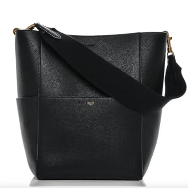 Brandneue Céline Sangle Large Bucket Bag in Schwarz mit Zubehör