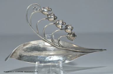 Silberbrosche JP von 1949, 16,4 g, 9,5 cm lang