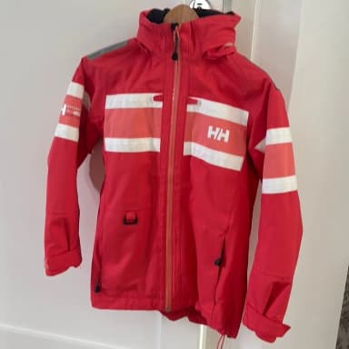 Helly Hansen pink-rote Regenjacke Größe 152
