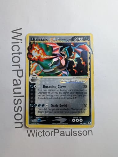 Charizard Gold Star -kortti 100/101 Dragon Frontiers -sarjasta