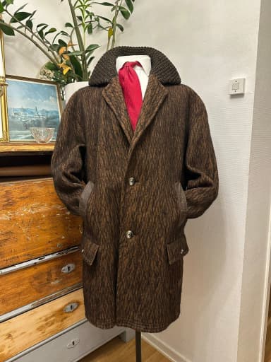 Vintage ruskea ylävaate 60/70-luvulta, koko 54